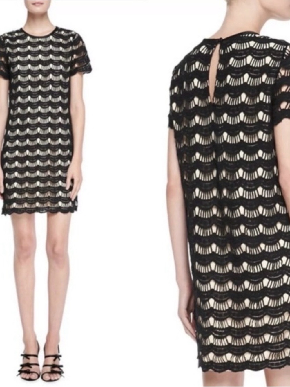 kate spade Black Virginia Lace Mini Dress Size 12